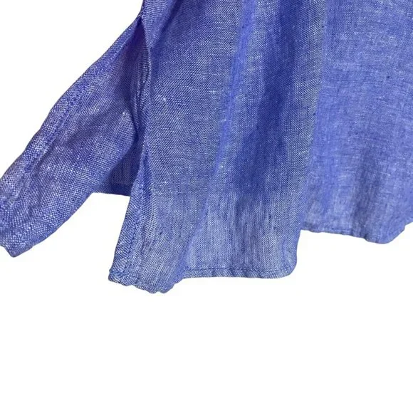 (2) Tahari linen tunic tops blouse 3X blue/peach women's NEW - Picture 15 of 16